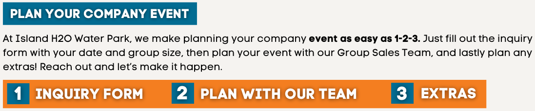 Island H2O Water Park Plan Company Event Island H2O Water Park Plan Company Event