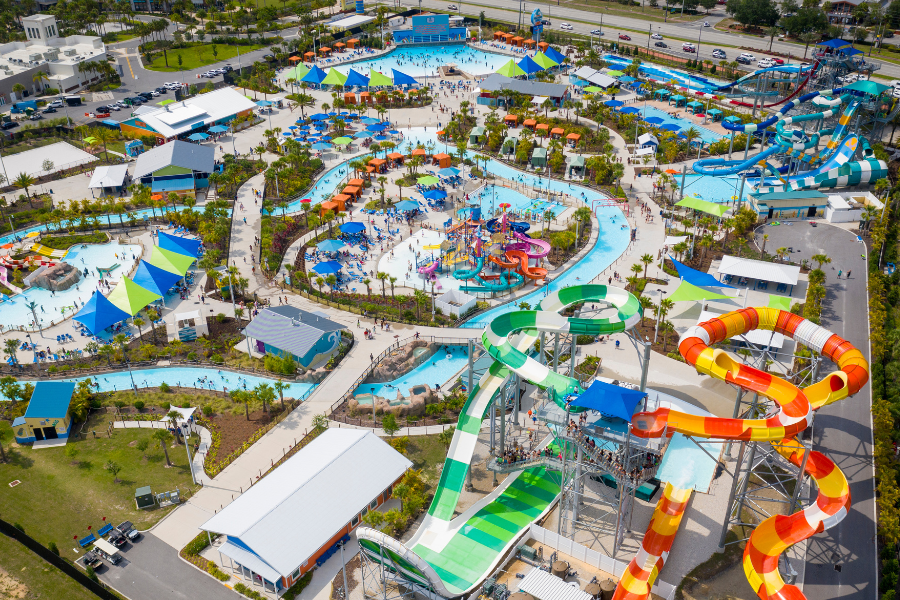 island h20 aerial drone shot