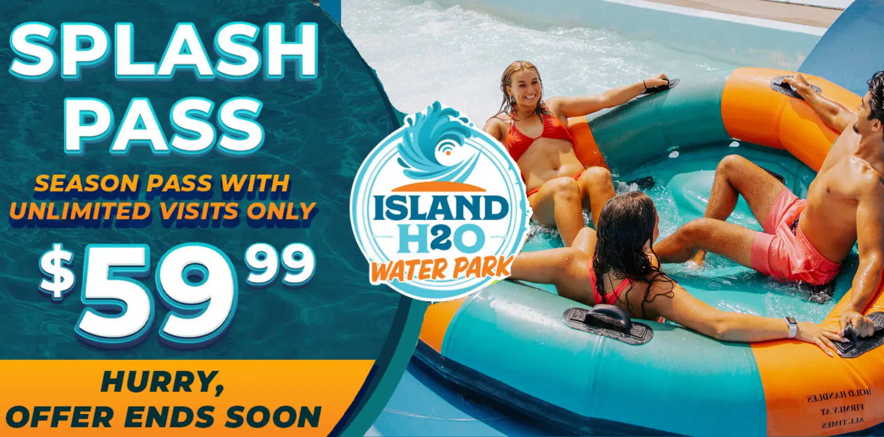 Splash Pass: Season Pass with Unlimited Visits, only $59.99. Hurry, offer ends soon!