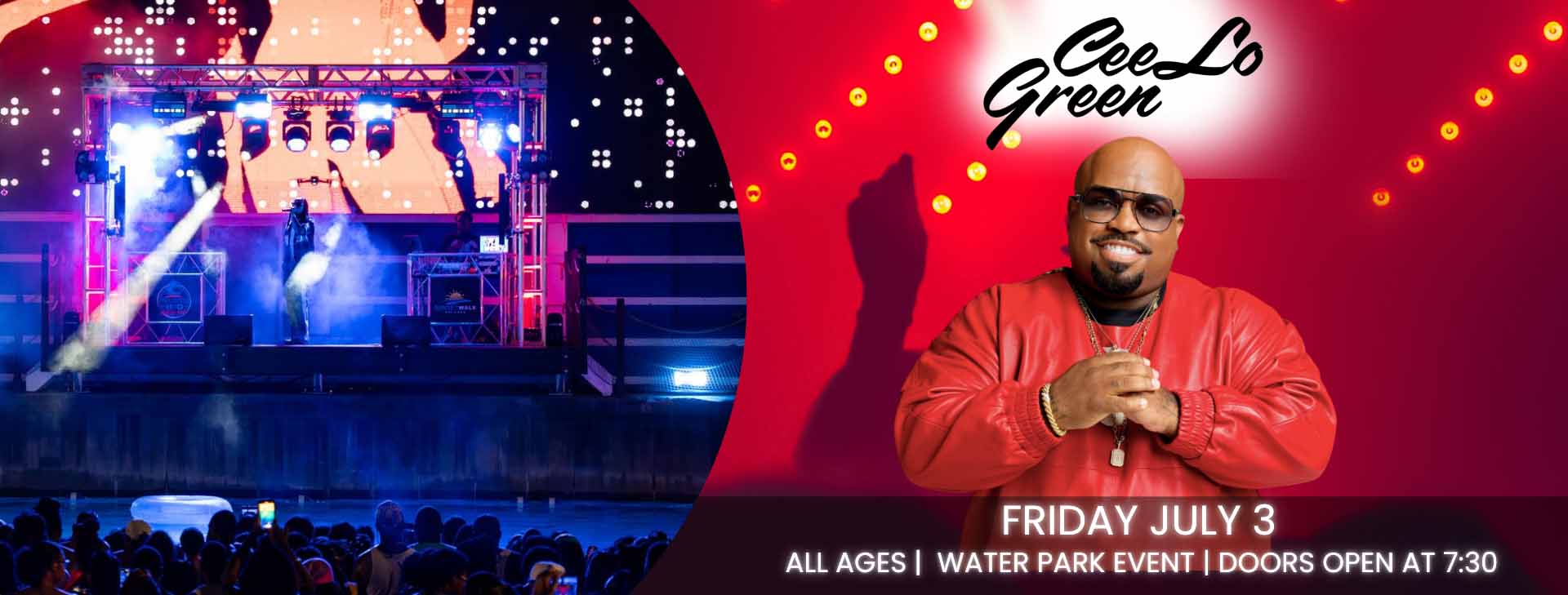 CeeLo Green at Island H2O Water Park on Friday, July 3, 2026